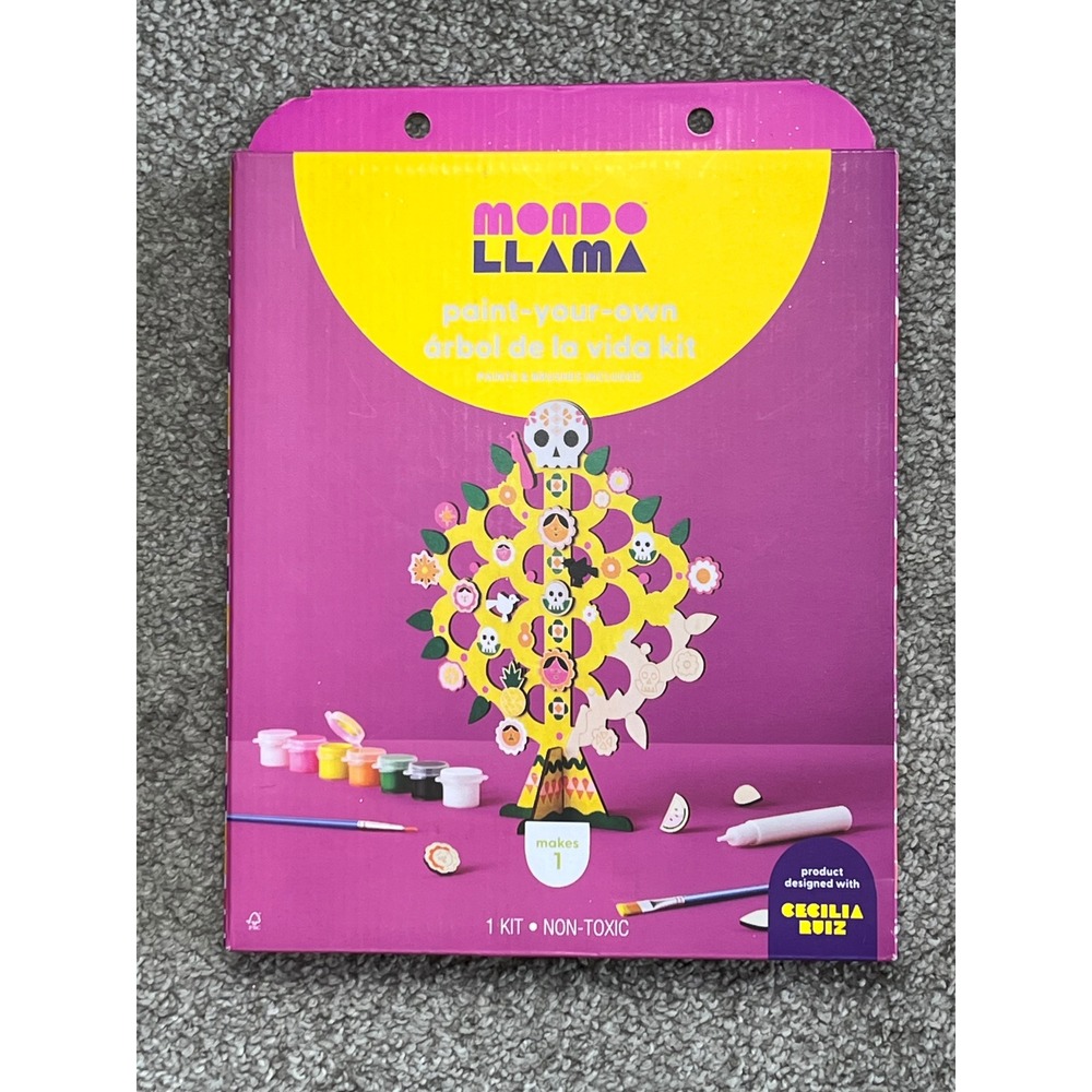 Mondo Llama Paint-Your-Own Arbol de la Vida Kit Kids Cecilia Ruiz DIY Craft Set